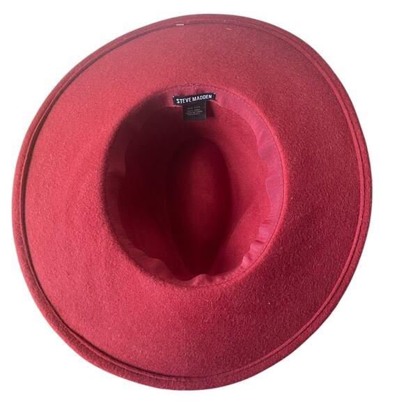 Steve Madden‎ Dark Red Wool Felt Hat NWT - Picture 5 of 8